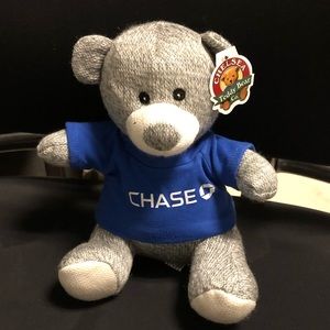 Small teddy bear chase bank stuffed animal